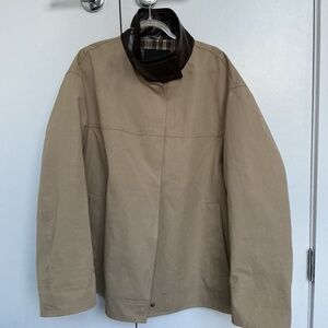 Zara Contrast Collar Jacket with Plaid Lining